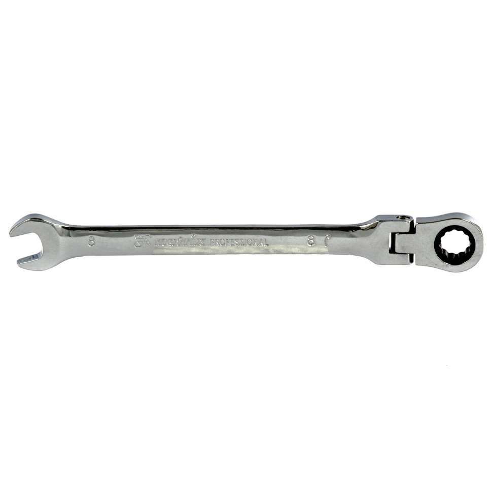 Ключ комбинированный трещоточный, 8 мм, шарнирный MATRIX  14860