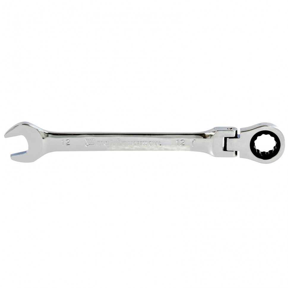 Ключ комбинированный трещоточный, 12 мм, шарнирный MATRIX  14864