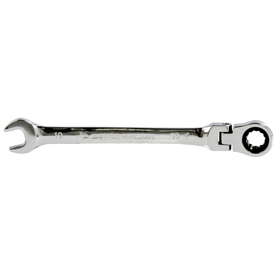 Ключ комбинированный трещоточный, 10 мм, шарнирный MATRIX  14862